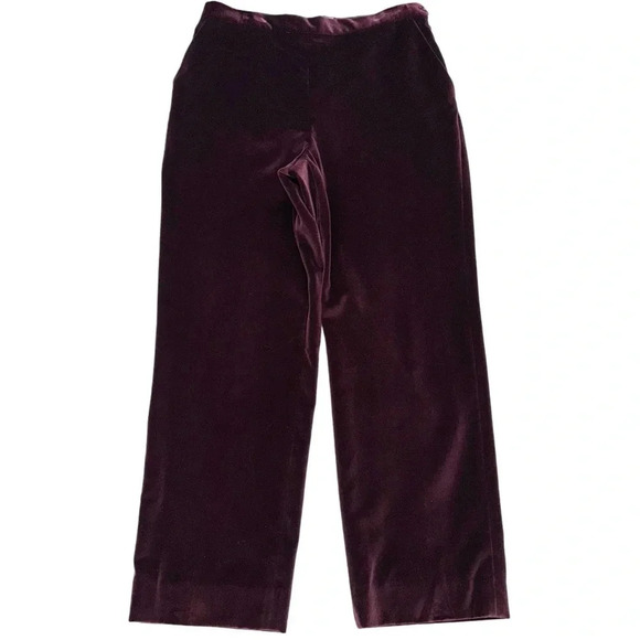 {Brooks Brothers} High Waist Tapered Straight Leg Size Zipper Velvet Dress Pants - Picture 3 of 5